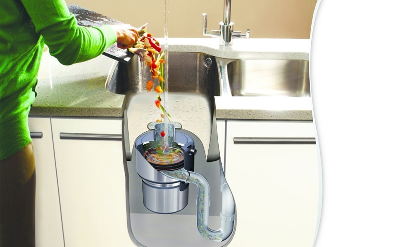 kitchen sink food waste grinder