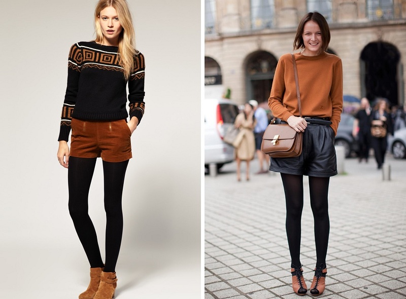 What To Wear Leather Shorts In Autumn And Winter