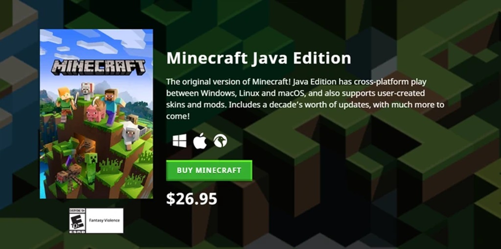 Cost of Minecraft