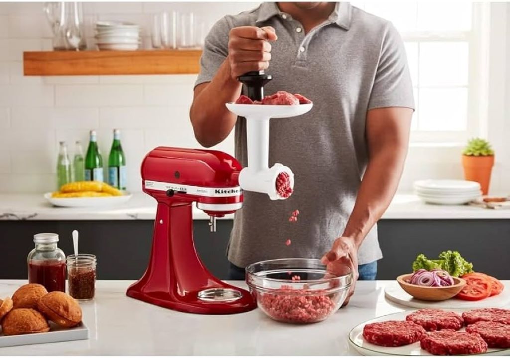 KitchenAid KSMFGA Food Grinder for grinding meat, vegetables, and more.