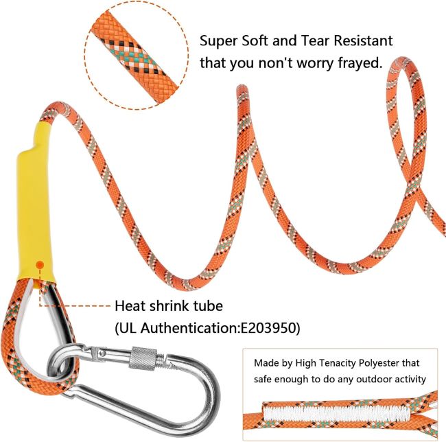 High-strength XBEN static rope shown for safe climbing and rescue tasks